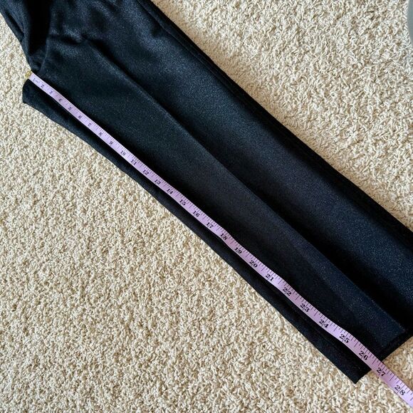 BANANA REPUBLIC Avery Fit Sparkle Pants Slim Straight Black Silver Metallic 2 - Picture 7 of 8